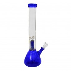 Single Percolator Colored Glass Bong (16 Inch 50 MM, Conical Bowl)