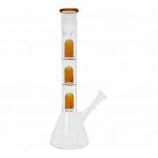 Three Percolator Glass Bong (16 Inch)