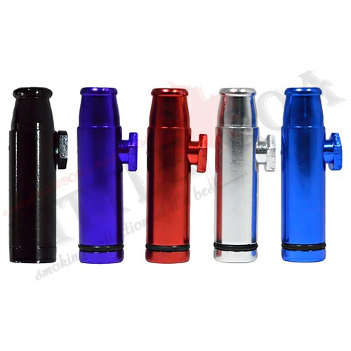 iSnuff Snuff Bullet Sniffer Snorter Dispenser Metal 2 Pack Black Amsterdam Style Rocket Bullet Sniffer Snorter 
