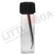 Glass Bottle with Snuff Spoon Strong Vial Pocket W Mini Funnel - Bullet Glass Vial