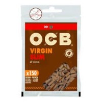 OCB Virgin Slim Unbleached Filters (150 piece / pack)