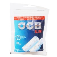 OCB Slim Cotton Filters (120 Piece/Pack)