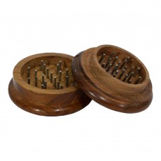 Wooden Herb Grinder Yin Yang Carved (2.5 Inch 2 Part)