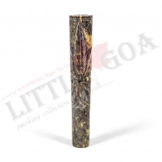 Handmade Engraved Leaf Design Stone Chillum Smoking Pipe 6-inch