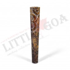 Handmade Engraved OM Design Stone Chillum Smoking Pipe 6-inch